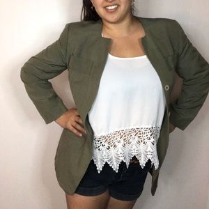 Vintage Henri Bendel New York Green Blazer Jacket